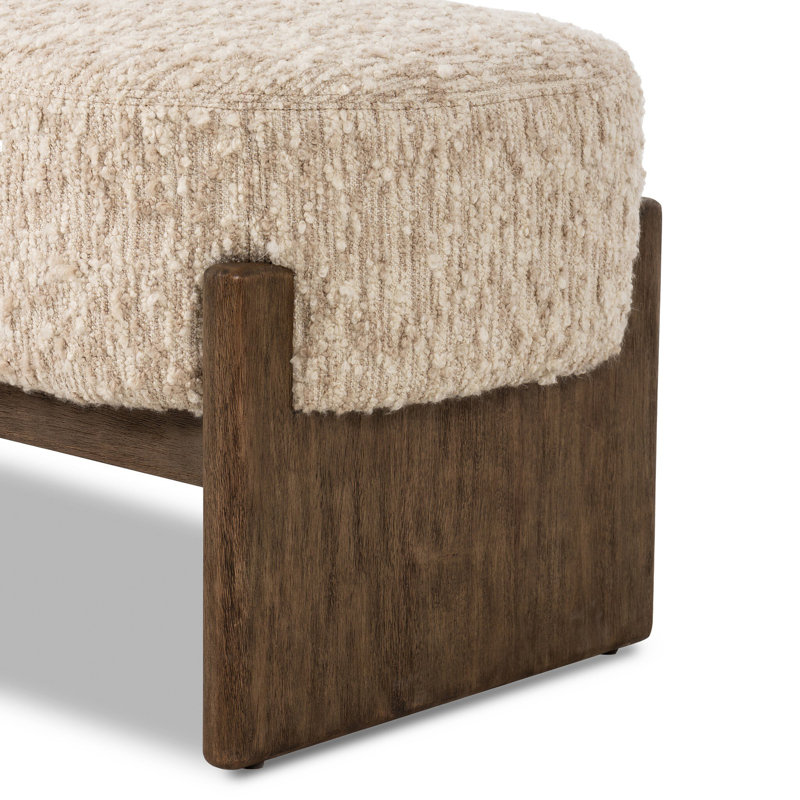 Kirby Accent Bench- 60"-Solema Cream, Solema Cream, Distressed Natural