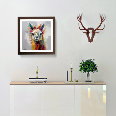 Llama Abstract Expressionism No.2 - Framed Print