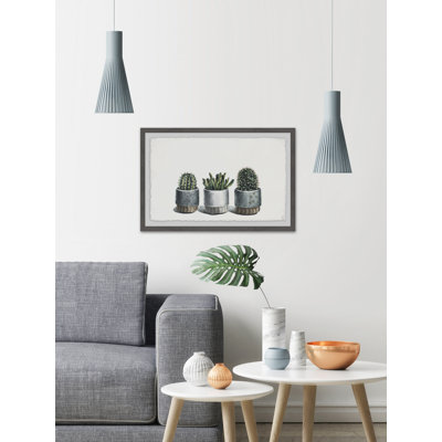 Trio Succulents - Single Picture Frame Painting