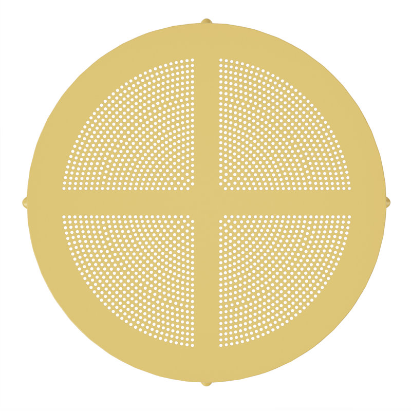 31.5" Outdoor Round Dining Table, Yellow