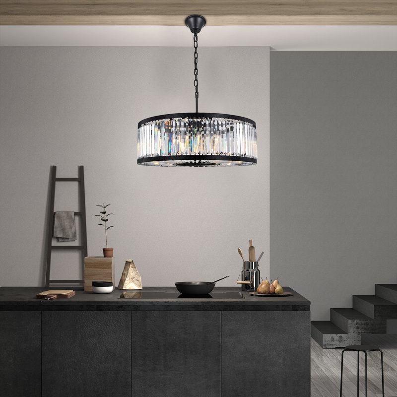 Lustre cylindrique à intensité variable 6 lumières Tyesa