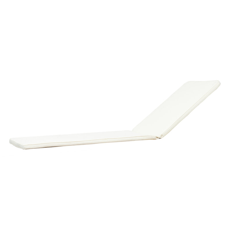 Chaise Lounge Cushion With Convenient Safety Zippers, Cream