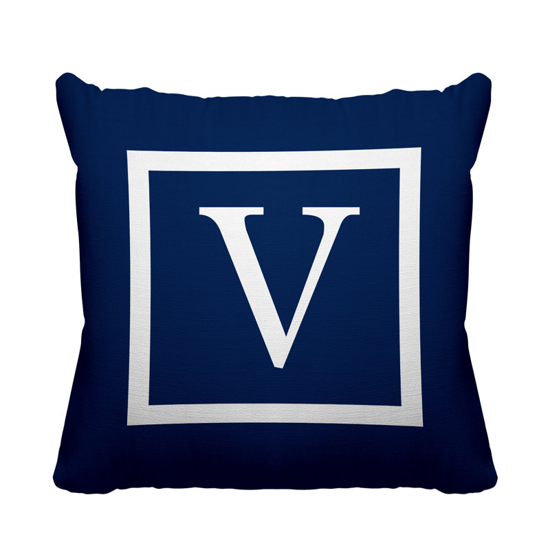Coussin Colter, L 17 po x H 17 po, Bleu marine, 19 po x l 19 po