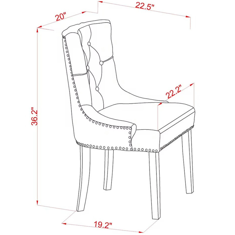Ensemble de table de salle à manger 5 pièces comprenant une table de salle à manger et 4 chaises de salle à manger en tissu de lin beige clair avec dossier capitonné - Finition noire