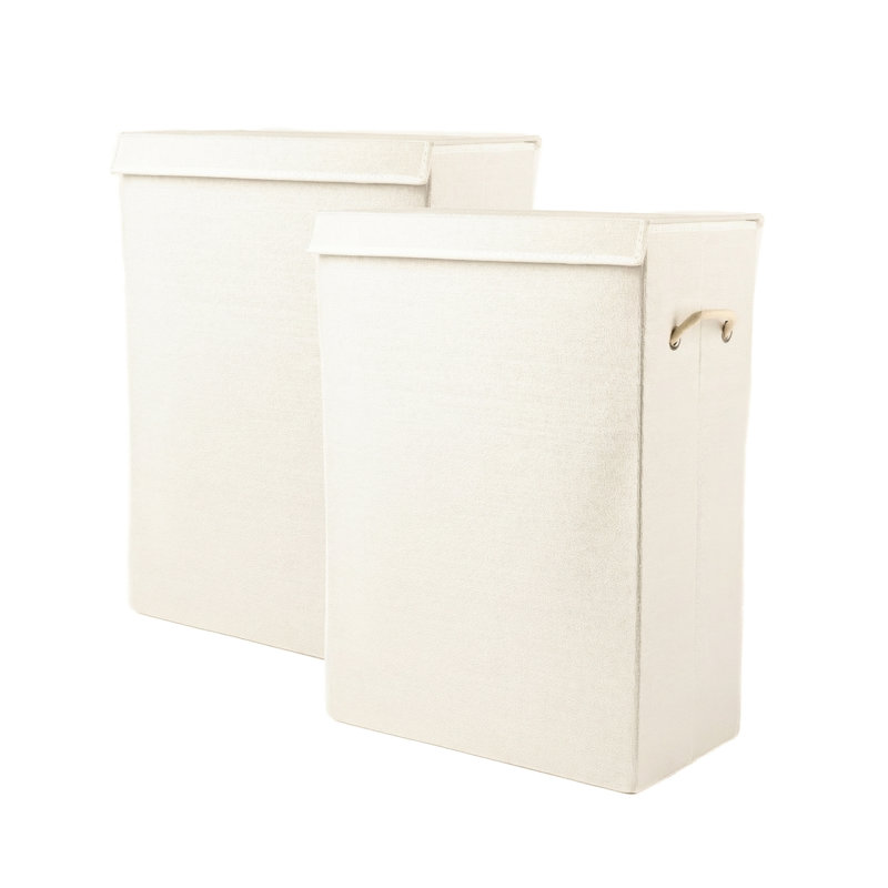 2-Pack Collapsible Laundry Basket 50L 16"x8.5"x22" | Linen