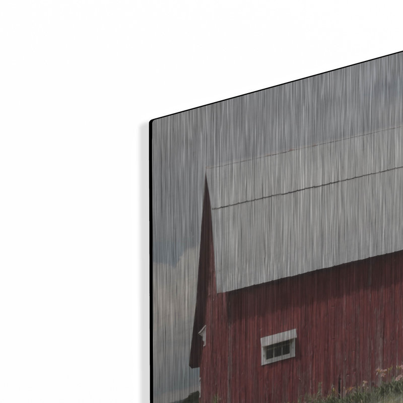 «Little Barn» par Lori Deiter, art mural en métal, H 24 po x l 36 po