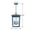 Lanterne suspendue d'extérieur Dematteo Graphite 3 H 18,5 po