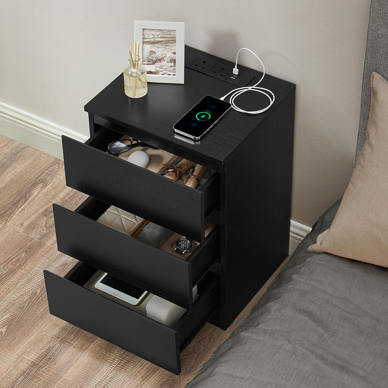 Belayneh 40cm W Bedside Table