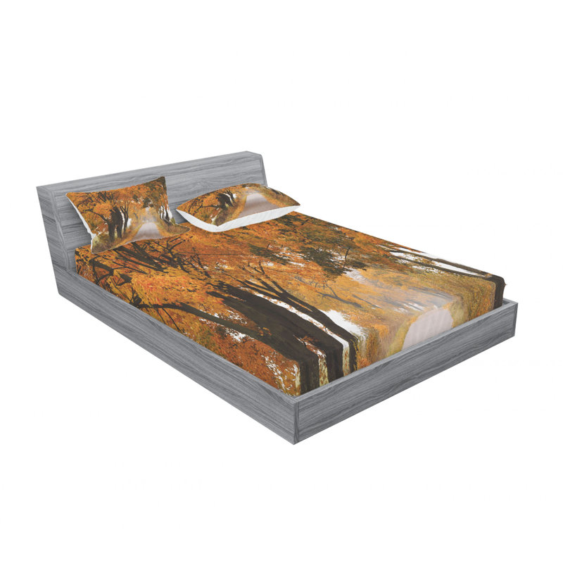 Ensemble de draps d'automne en Pologne, Ensemble de drap pour grand lit avec drap-housse