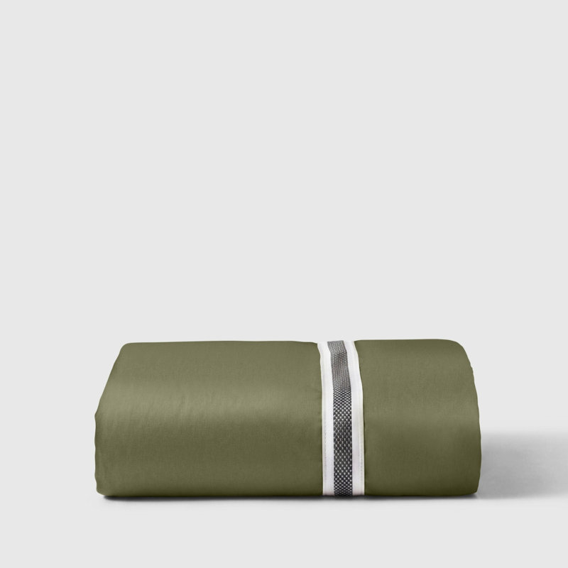 100% Cotton Sateen 460 Thread Count Deep Fitted Sheet, Super King, Green