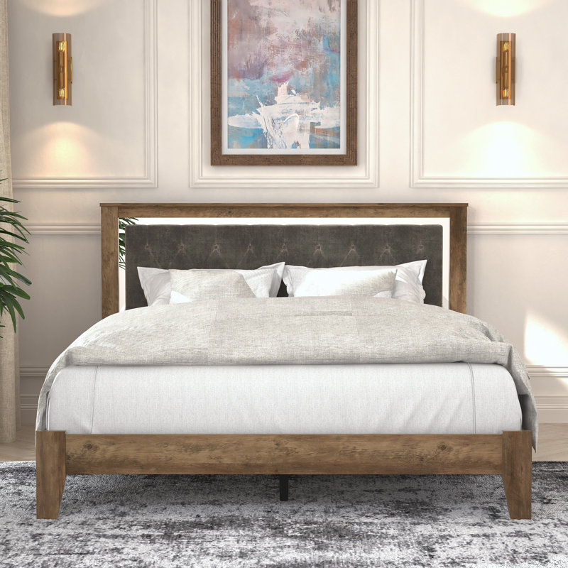 Tevrat Queen Platform Bed with Headboard