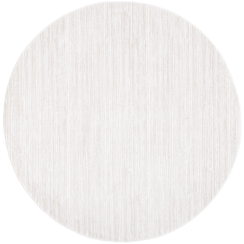 Ahitana Performance Solid Color Rug, Round 6'7"