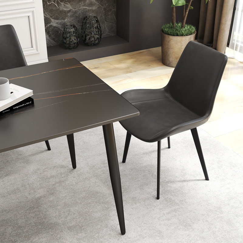 Grande table de salle à manger Juvan, Noir, H 29,21 po x L 31,49 po x l 62,99 po