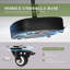 Base autoportante mobile en plastique Lacresia avec 4 roues et 2 verrous