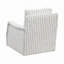 Fauteuil pivotant rembourré en tissu blanc cassé Elegance Comfort