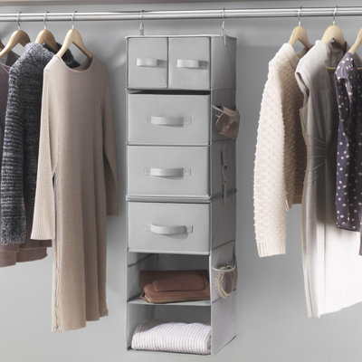 Multi-Functional Hanging Organizer with Drawer Inserts- 5 Section
