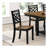 Modern Farmhouse Dining Chairs Set of 2, 2-Tone Black Brown Wooden Dining Chairs with Classic X-Back Design, Rustic Contemporary Kitchen Dining Room Furniture