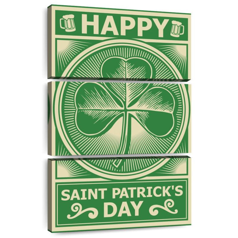«Lelend Happy St. Patrick's Day» rétro, H 32 po x l 20 po