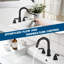 Chrome 8 inches 3 Holes 2-Handle Bathroom Sink Faucet with Pop-up Drain-102842045
