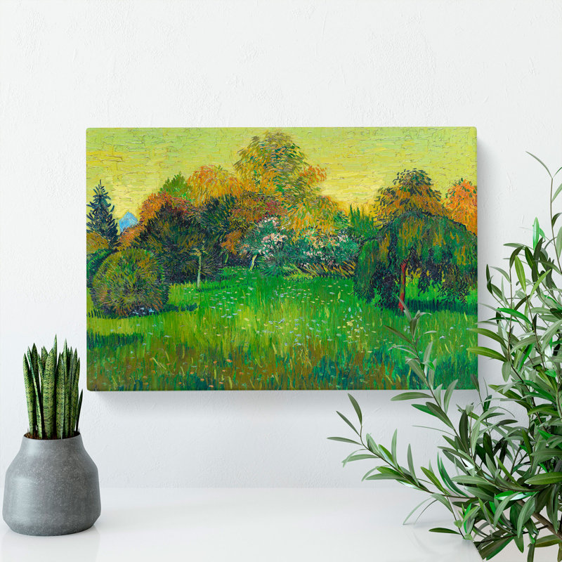 The Poets Garden by Vincent Van Gogh - Wrapped Canvas Painting, 35cm H x 50cm W x 3cm D