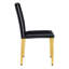 De 4 chaises de salle à manger en polyuréthane noir, pieds en métal doré - Chaises à la mode avec option élégante et confortable-357688484