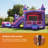 JumpOrange Purplish Commercial Grade Castle Bounce House Water Slide with Splash Pool (with Blower)