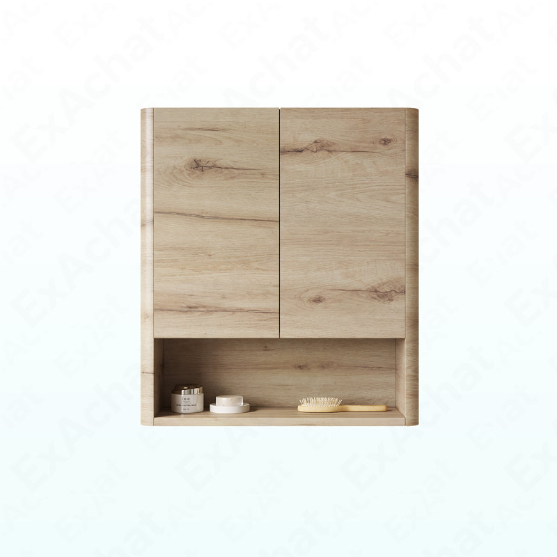 Armoire de salle de bain murale de 26 po avec portes, tablette et compartiment de rangement ouvert au-dessus de la toilette pour la salle de bain, la cuisine, la buanderie