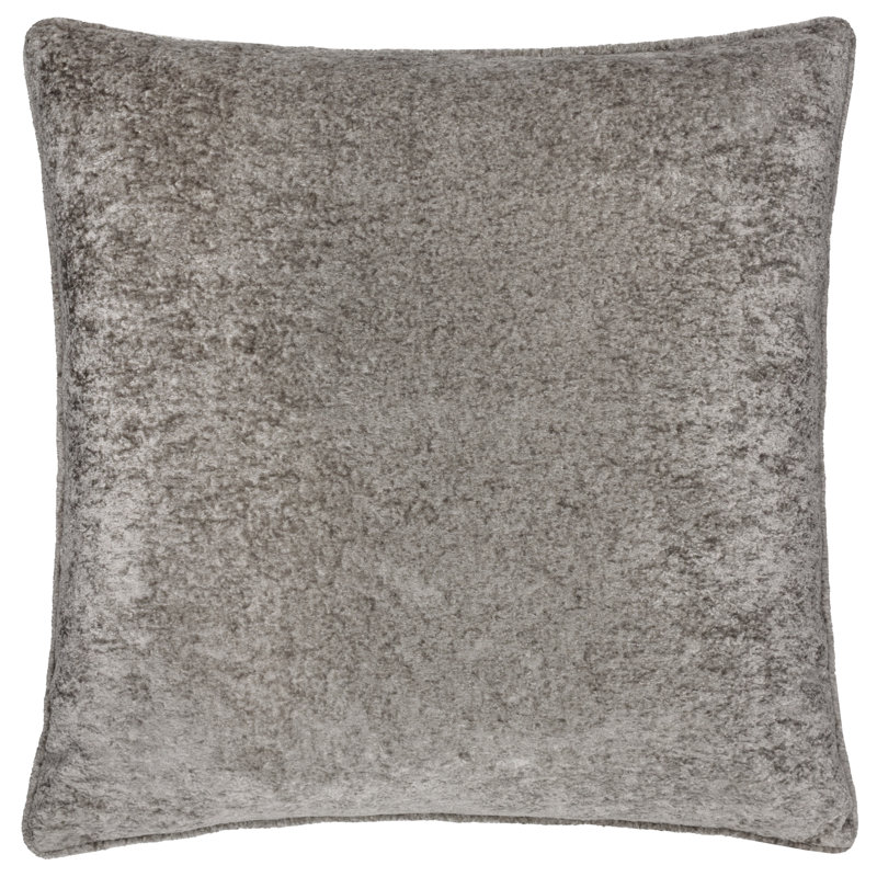 Lustre Square Cushion, Grey, Polyester