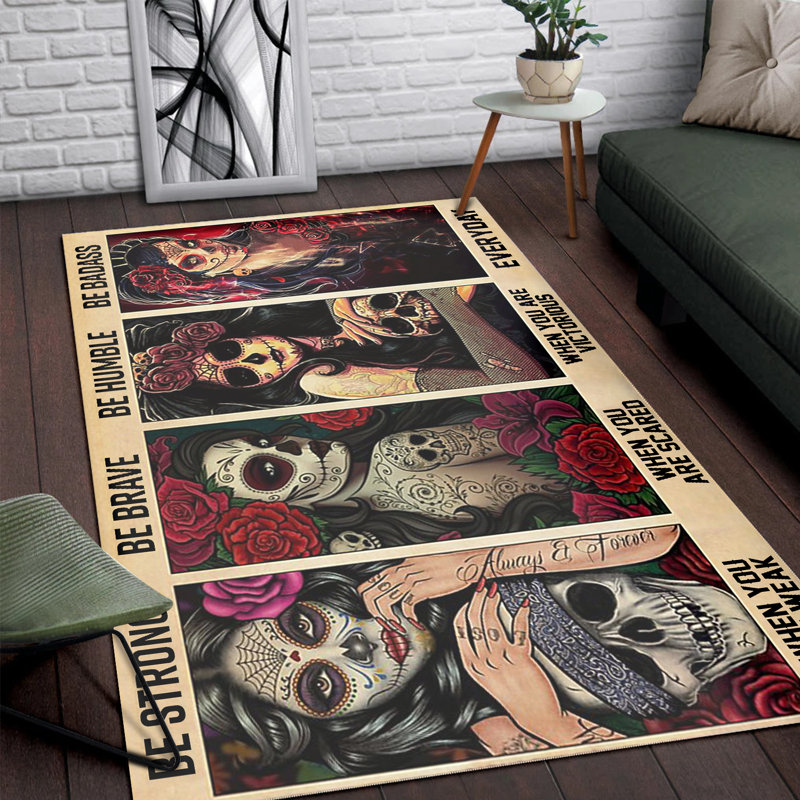 Tapis rectangulaire noir / brun / rouge en polyester noué à la main 2 pi x 3 pi Firdavs