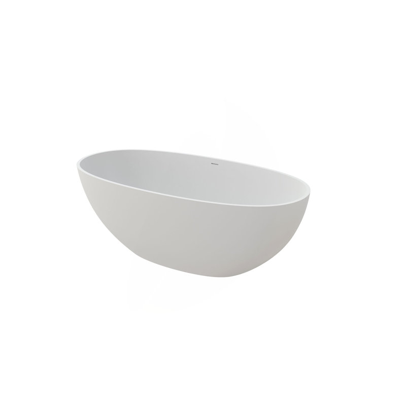 61" Solid Surface Deep Soaking Bathtub