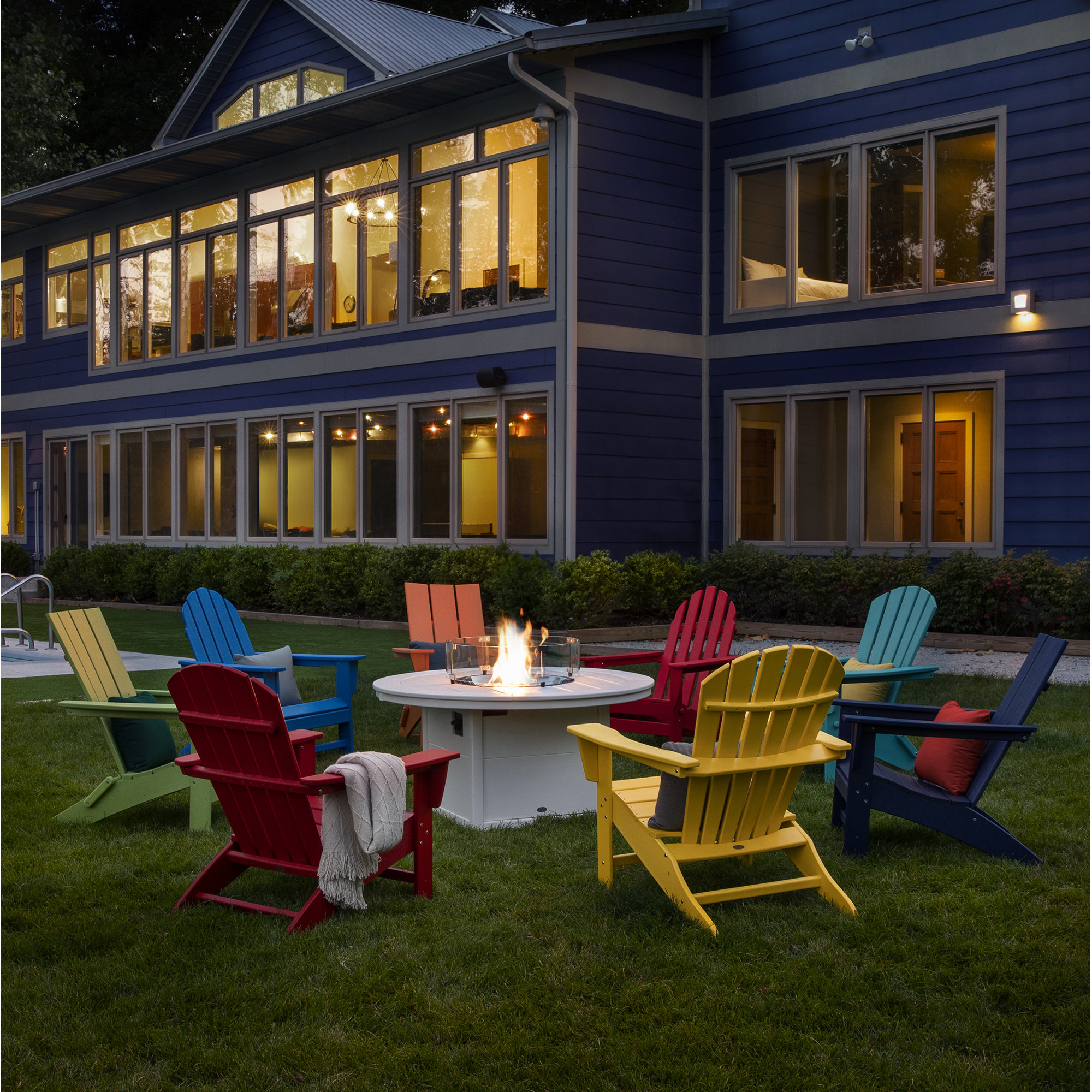 POLYWOOD Vineyard Adirondack Chair, Aruba