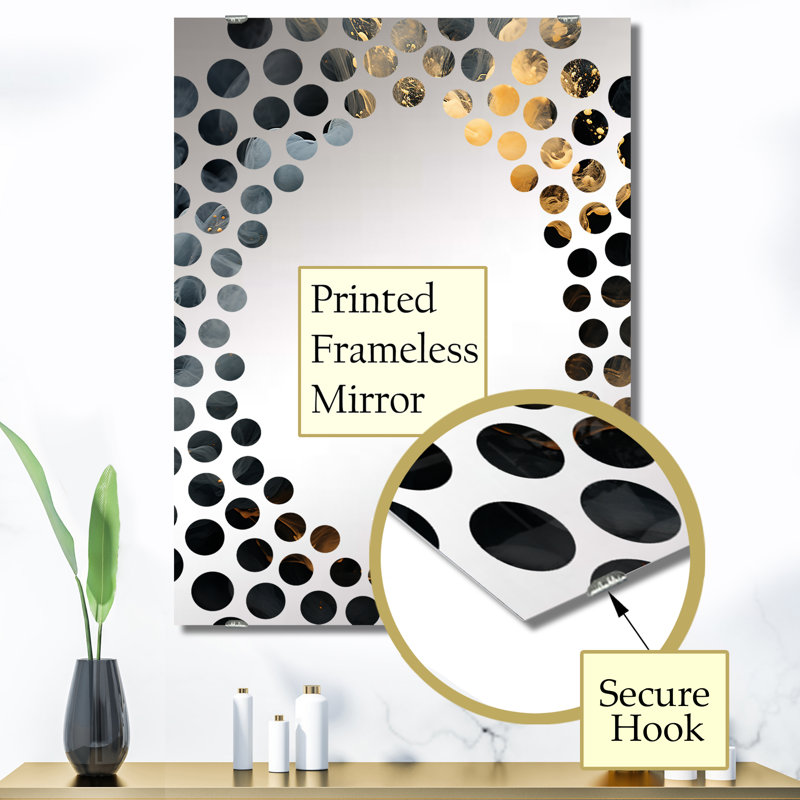 Adlan - Miroir mural décoratif abstrait, 40 po x 30 po