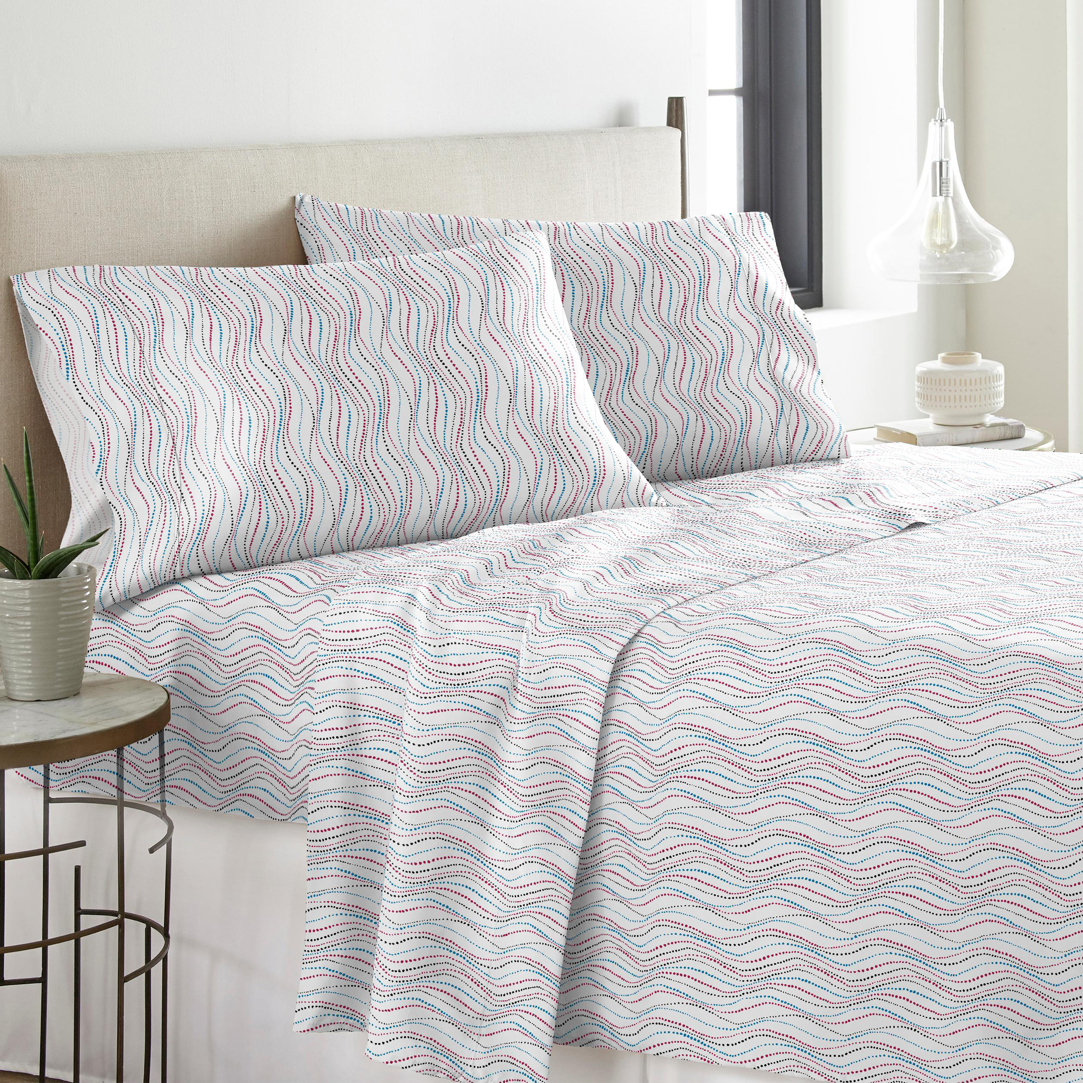 Ensemble de literie en coton doux 2000 fils, draps en satin de coton doux pour l