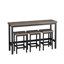 Table de salle à manger de cuisine moderne, table de pub, ensemble de table de salle à manger longue avec 3 tabourets, assemblage facile-1010509216-1010509227-1010509229