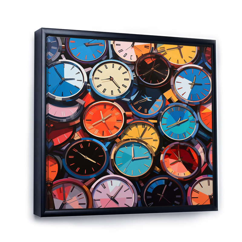 «Luxury Watches», art mural sur toile, Cadre flottant noir, H 16 po x l 16 po x P 1 po