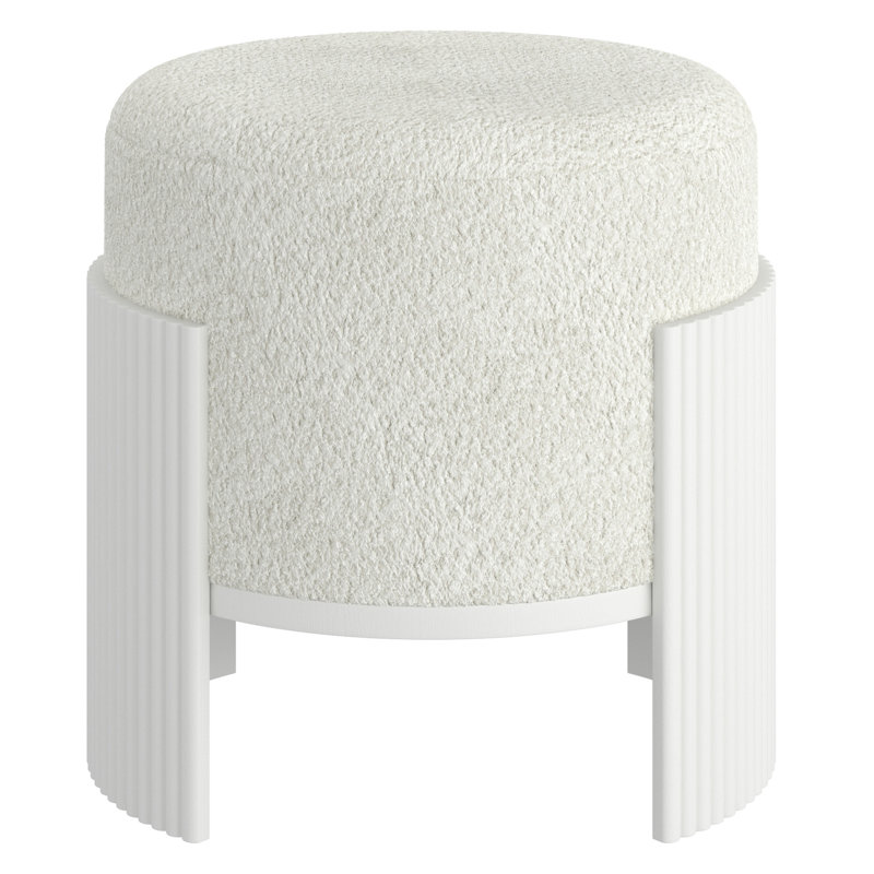 Repose-pieds rond Modern , Blanc