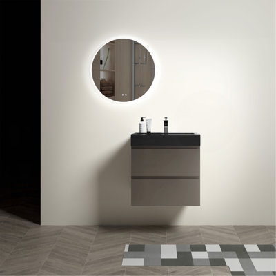 Meuble-lavabo gris 24 po avec lavabo Alice