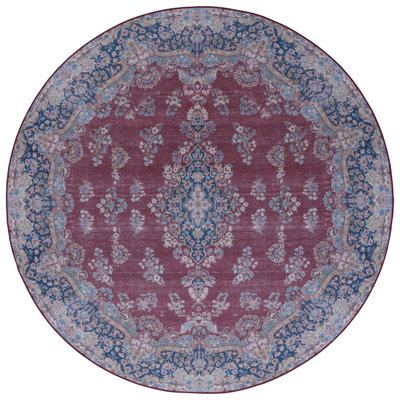 Tapis oriental rouge / bleu marine