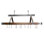Signature 45" Oval Ceiling Pot Rack Hammered Steel w Walnut & 18 Hooks