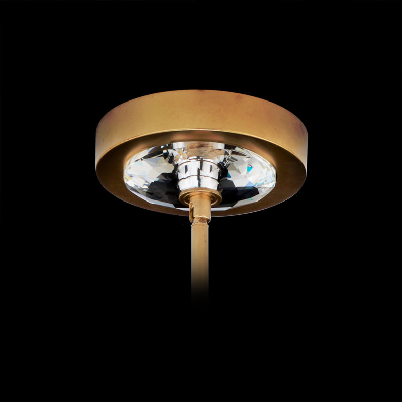 Calliope 16 Light Crystal LED Linear Chandelier, Soft Gold