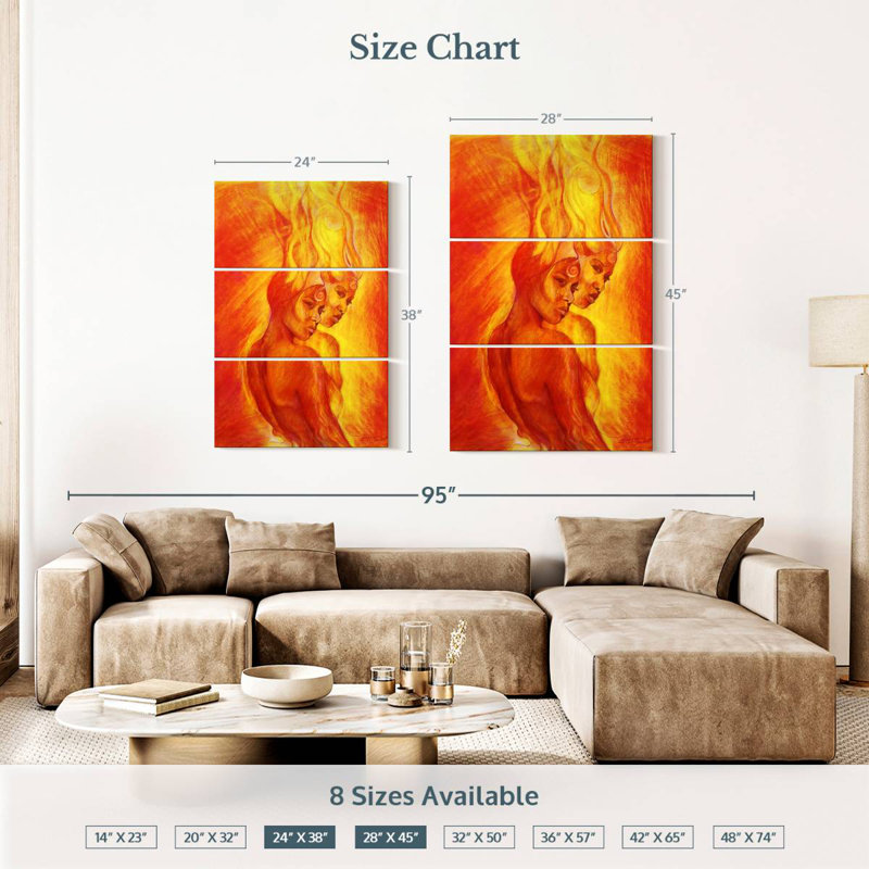 Leisha Shango Flames, 38" H x 24" W