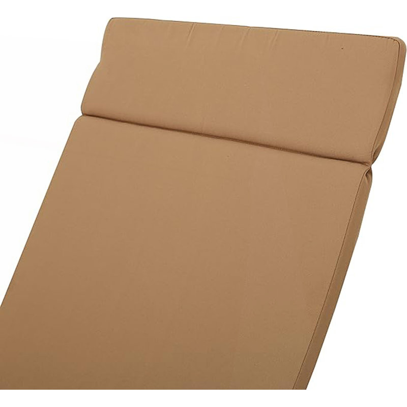 Ensemble de coussins de chaise longue d'extérieur 2 pièces, 2, Caramel