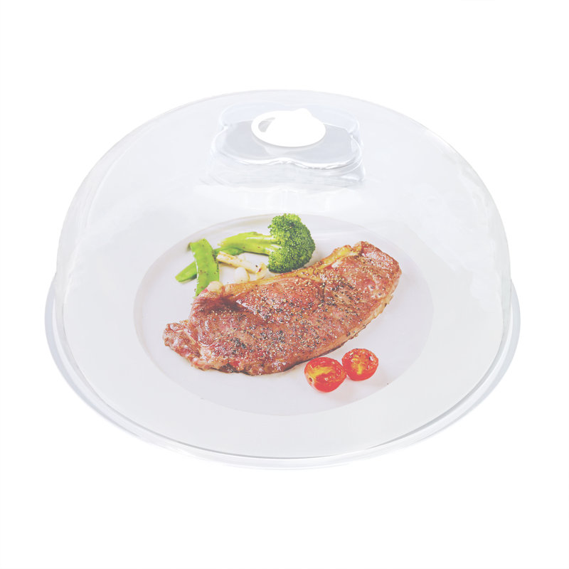 Fixtureisplays® 11,4 pouces avec couvercle anti-éclaboussures pour micro-ondes transparent pour nourriture, couvercle transparent avec bouches d'aération réglables 22015