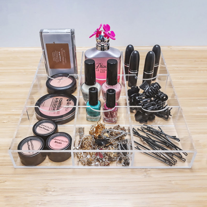 Organisateur de maquillage en acrylique transparent