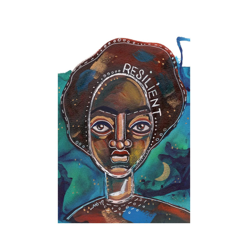 Resilient by Akaimi The Artist - Wrapped Canvas Print, 20.32 cm H x 30.48 cm W