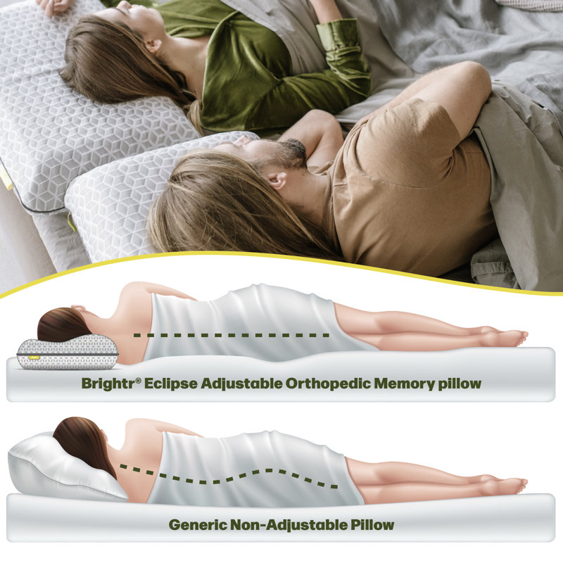 Brightr® Eclipse Adjustable Memory Foam Pillow
