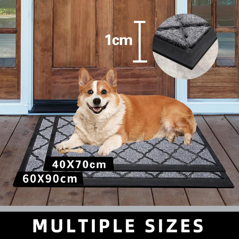 Non-Slip Geometric Doormat