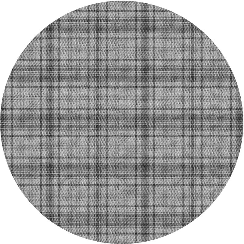 Checkered Indoor Rug, Round 4'