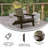 Bayfield All Weather 2 Slat Adirondack Chair with Poly Resin Wood and Stainless Steel Hardware-88681499