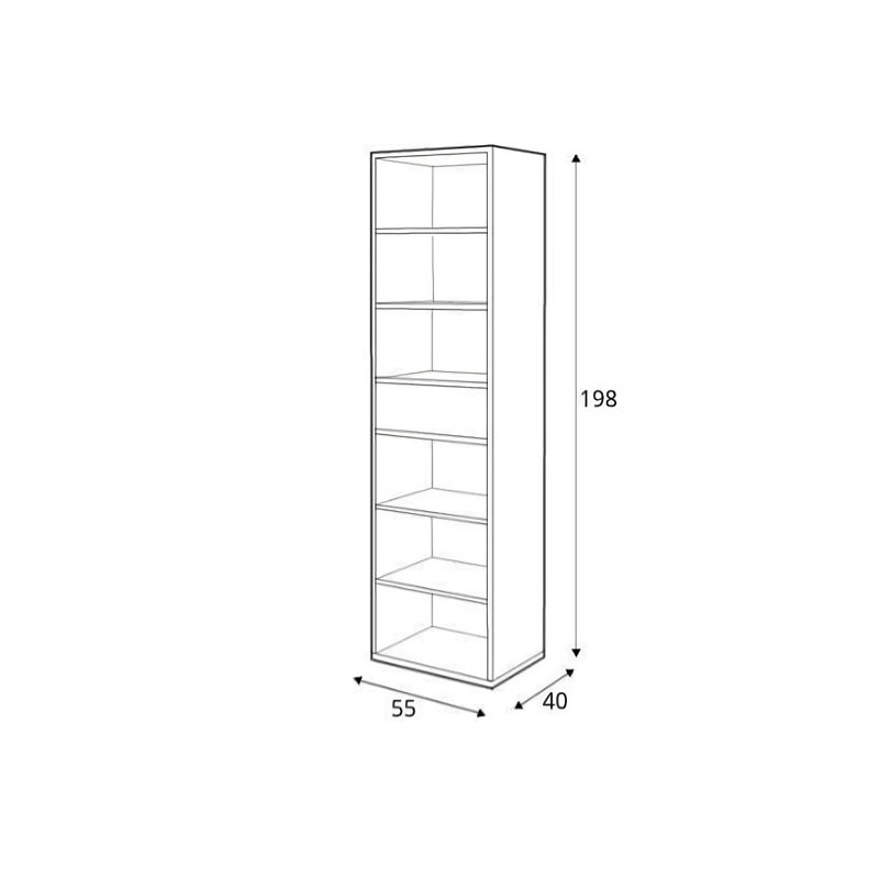 Stancil 198cm H x 55cm W Standard Bookcase